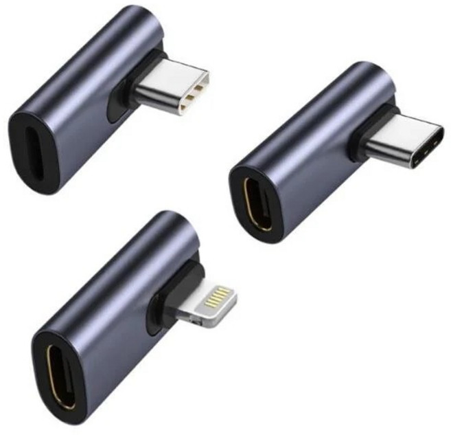 【勁祥科技】蘋果彎頭轉接頭 Type-C to Lighting, 1個, U-C母轉iP公