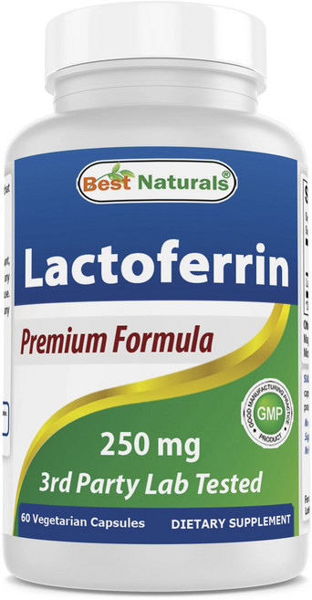 Best Naturals 乳鐵蛋白素食膠囊 250mg, 1個, 60錠