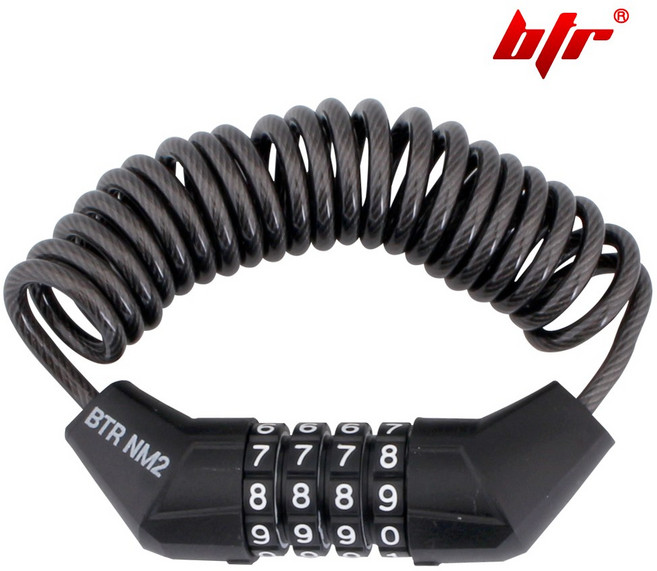 BTR 자전거 자물쇠 열쇠 와이어 미니 번호키, 02.자물쇠 NM2, 1개