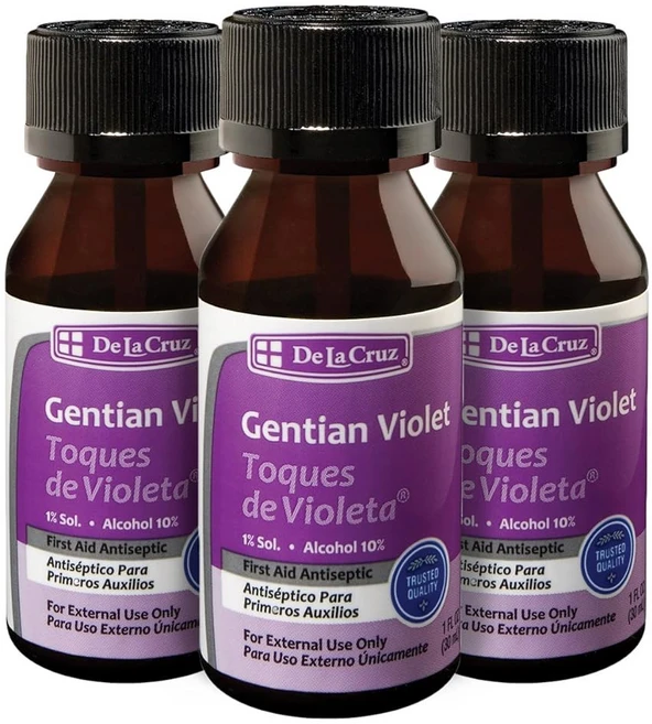 드 라 크루즈 젠티안 바이올렛 - 비올레타 겐시아나 팅크 1% 응급처치 소독제 1 FL OZ 3병, 1 Fl Oz (Pack of 3) - 쿠팡