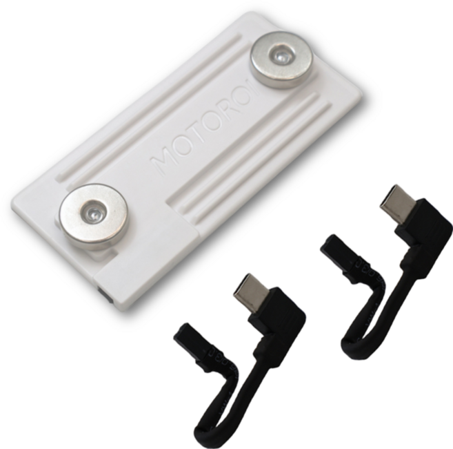 모토로이 오토바이 고속충전 배달 자석 충전패드 방탄케이블 세트, C타입