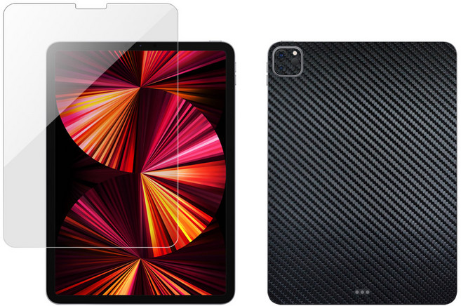 알럽스킨 아이패드프로 11 3세대 2021 카본 스타일가드, 블랙, 1개