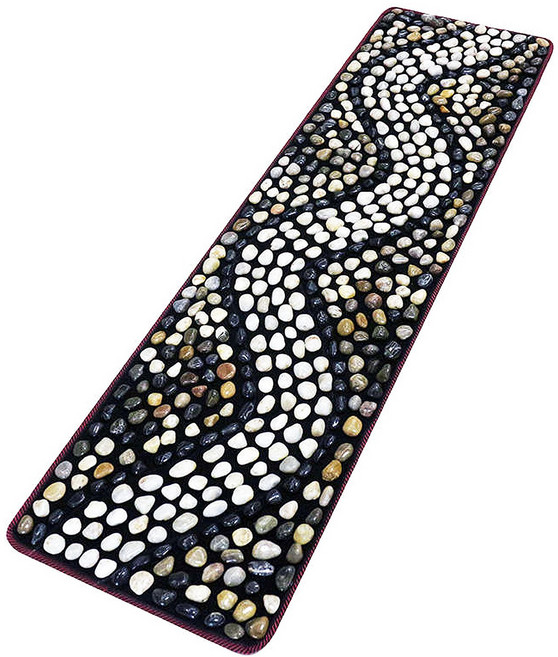 자갈길 마사지 산책로 자갈발 마사지 매트 초고밀도 발지압매트, 혼색1, 1개