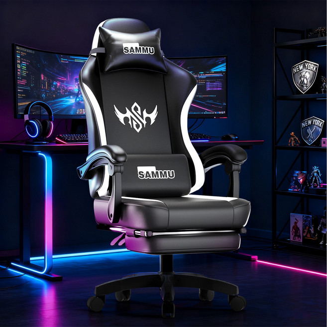 SAMMU 게이밍의자 610-B, 다리받침대형
