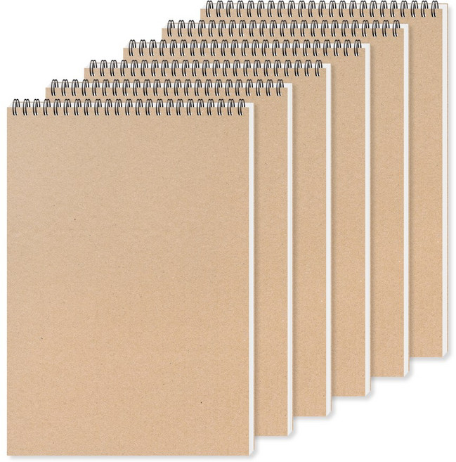 클라리온 크로키북 드로잉북 무지 스케치북 170g, 상철, 6권, A4