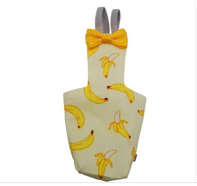 까마느 앵무새 기저귀 조류 하네스 용품 옷, 바나나, 2개, S