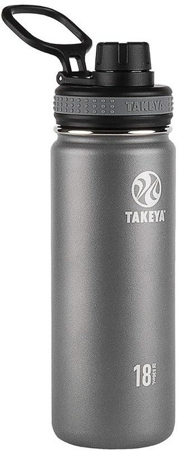 Takeya 오리지널 진공 전열처리 스테인레스 스틸 물병 그래파이트 18 oz, 18온스, 흑연