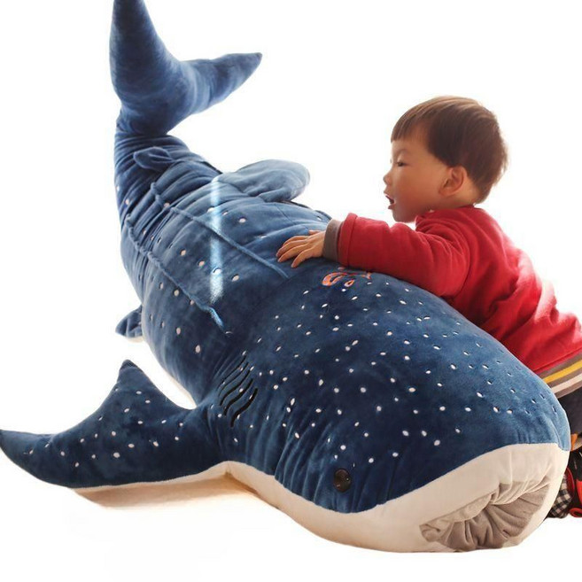 말랑모찌 고래상어 쿠션 바디필로우 인형 대형 애착인형 애착 봉제인형 동물 귀여운 아기, 1미터, 고래 상어