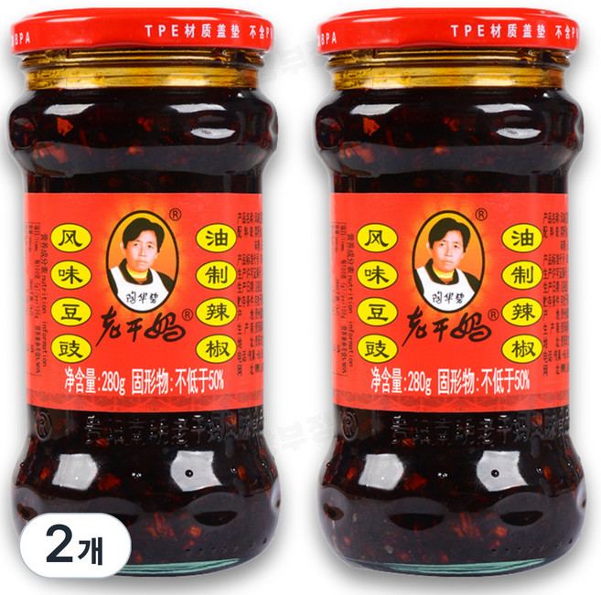 신중국식품 로간마풍미또우츠요라죠(고추기름) 280g 단품, 2개