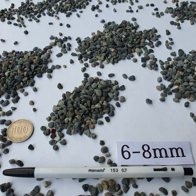 흑사 콩자갈/자연흑사/ 어항자갈/수조자갈/, 6-8mm(15kg 1포), 1개
