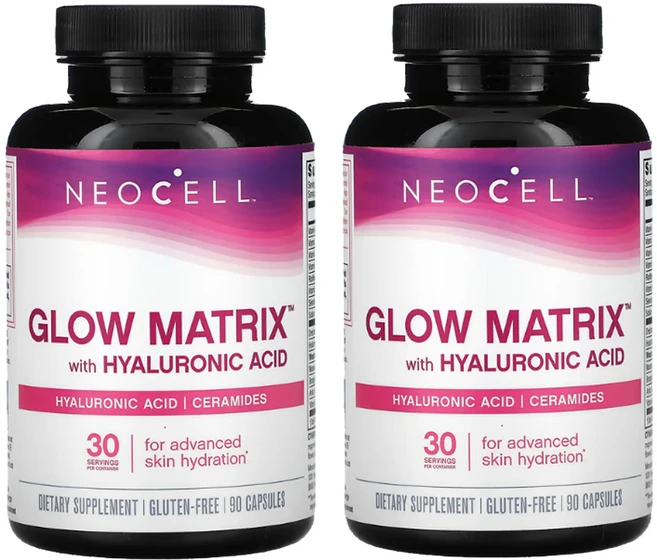 네오셀 글로우 매트릭스 히알루론산 90캡슐2통 멀티비타민 보라지유 무기셀레늄 코코넛워터, 90정 - 쿠팡