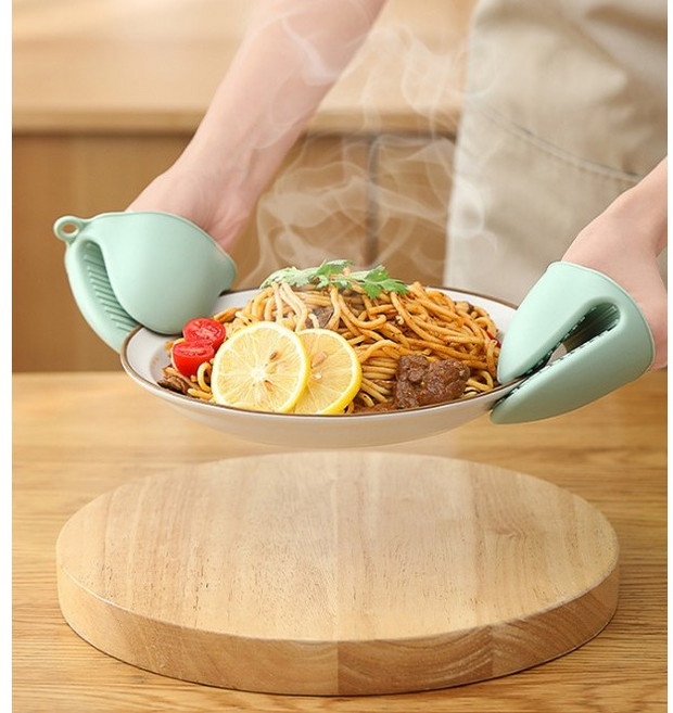 퀸퀸 실리콘 내열 냄비 손잡이, 1세트, 민트