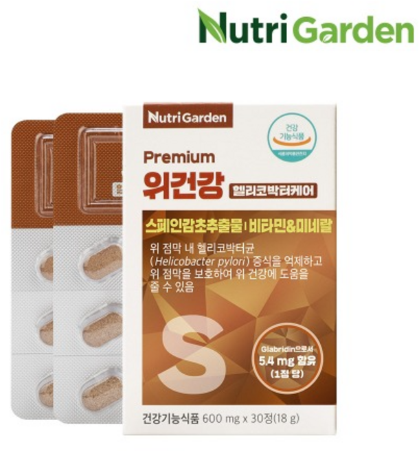 NutriGarden 위건강 30정 헬리코박터균, 1개