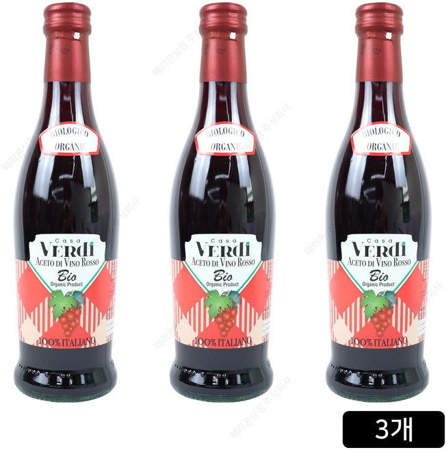 카사베르디 유기농 레드와인 비니거, 1개, 1.5L