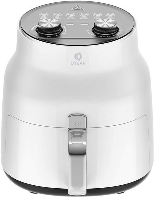 OYEAH 저소음 에어프라이어 4.5L 가정용 AF- 4501 즉시발열 간편세척, 흰색, KQZG