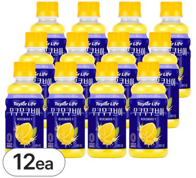 테일러 라이프 무쿠무쿠 브이 레몬드링크 180mL x 12병, 없음