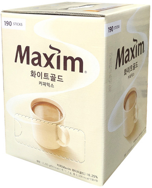 맥심 화이트 골드 커피믹스 11.7g 190개입 코스트코, 1박스