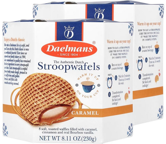 델만스 스트룹 더치 와플 카라멜 230G 2개