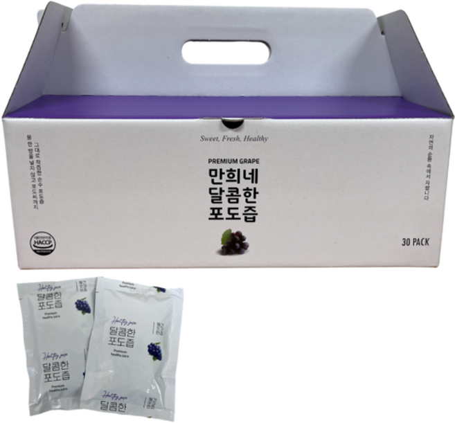 [만희네 달콤한 포도즙] 직접 키운 머루 통째로 갈아만든 진짜 포도즙 [원산지:국산(경상북도 영천시)], 30개, 100ml
