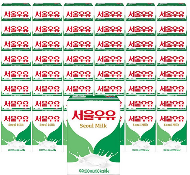 서울우유 멸균 흰우유, 200ml, 48개