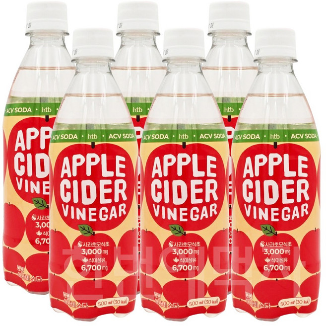 봉봉 애사비소다, 6개, 500ml