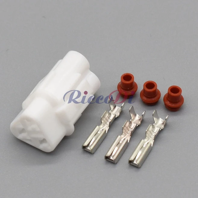 1세트 MT 2.2mm 밀폐형 시리즈 3 핀 웨이 남성 흰색 자동차 오토바이 커넥터 6180-3241, 02 female white