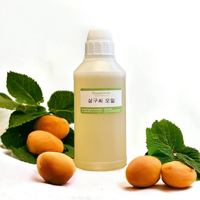 [더위치] 살구씨오일 500ml 행인오일 Prunus Armeniaca Apricot Kernel Oil, 1개 - 쿠팡