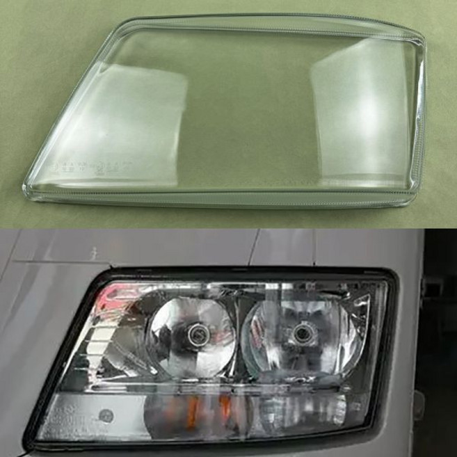 만트럭 TGX 480 TGS 440 자동차 악세사리 헤드라이트 렌즈 커버 헤드램프 쉘 전등갓 투명 쉐이드 마스크 유리, Left Glass