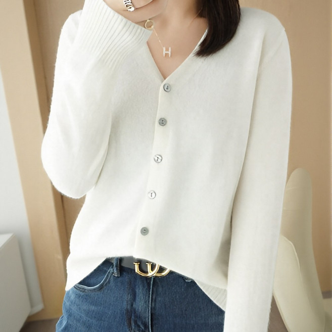 베르슈어 부드러운 심플 니트 베이직 가디건