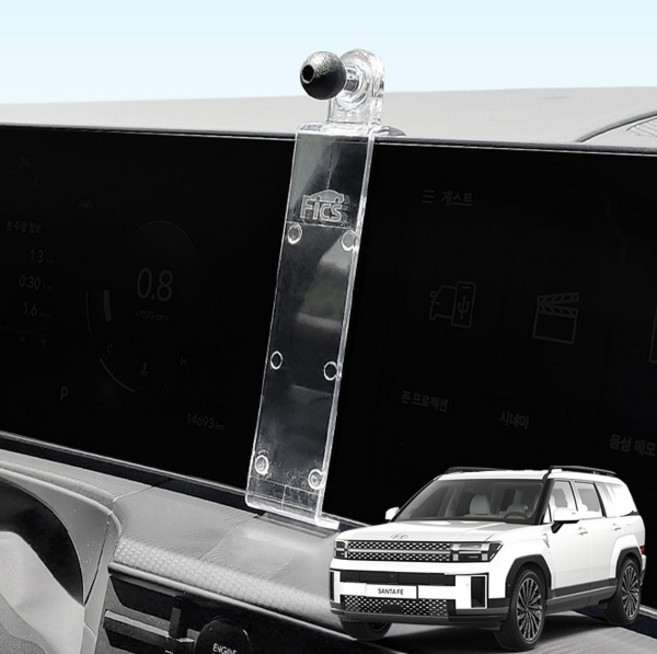 2024 싼타페 MX5 호환용 차량용 핸드폰 거치대 마운트 투명 / 상부트림 추가안함, 맥세이프 무선충전거치대IC50, 1개, 호환