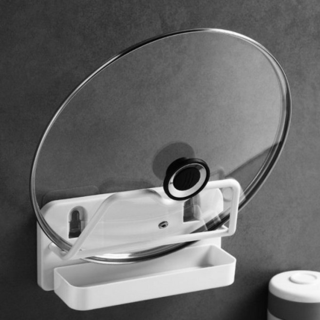 접착 냄비 뚜껑 거치대 걸이 수납, 뚜껑거치대 화이트, 1개