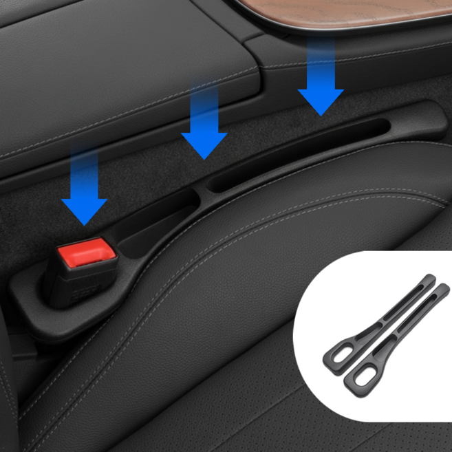 데즐리 차량용 사이드 틈새 수납 좌우세트, 블랙, 2개