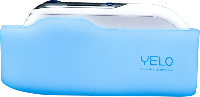 YELO 브라운 체온계 야광 실리콘 케이스, 블루, 1개