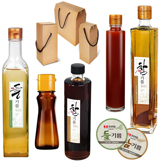 헤이가 국산 유리병 갈색 참기름병 150ml 13종 원터치캡 스티커 박스, 02_갈색 참기름병 150ml, 원터치캡 골드, 1개