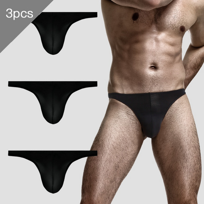 3단룩 남성 로우컷 U볼록스판 섹시티팬티 아이스슬립 하이포크티팬티 통기티 운동