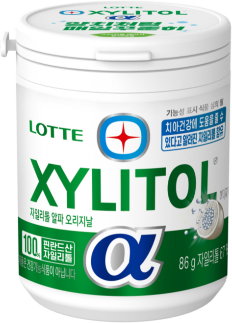 롯데자일리톨 알파 오리지날, 86g, 1개
