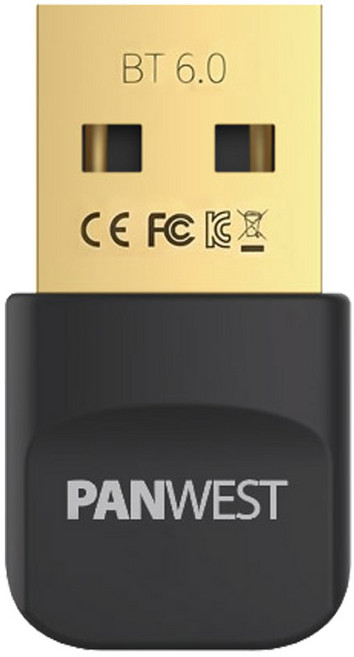 PAN-BT60 블루투스 6.0 동글 USB 데스크탑 무선 수신기, 1개, 블랙