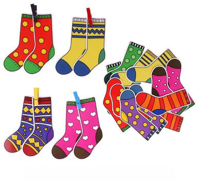 치매예방 교구 노인 활동 어르신 쉬운 놀이 양말 장갑 짝찾기 세트, 1개, 양말+장갑, 64피스