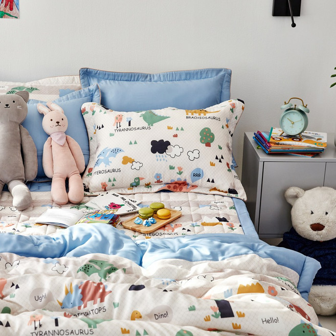 먼지없는 향균솜 공룡 웰컴티라노 어린이침구세트 진드기 모달침구세트 슈퍼싱글 사계절 유아 키즈이불