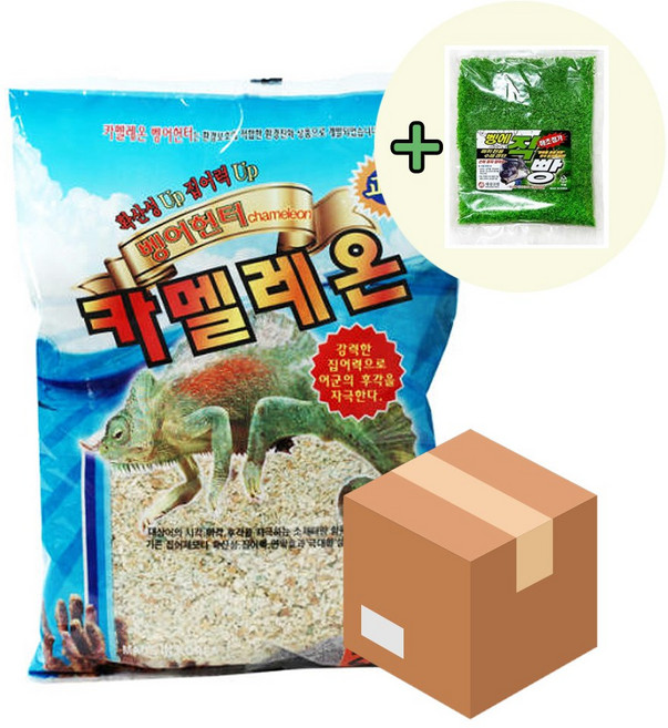 벵에직빵 사은품증정 남도그린 벵에헌터 카멜레온 빵가루 1박스 12개입 벵에돔미끼 집어제 파우더 낚시, 12개, 870g