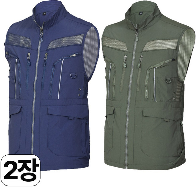 워킹맨 아울렛 1+1 봄 여름 가을 시즌 다용도 멀티 포켓 방수 차이나 망사 조끼 낚시 베스트 작업복 근무복 아웃도어 D115
