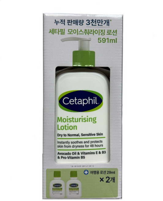 세타필 모이스춰라이징 로션 591ml + 여행용 로션 29ml X 2, 1개