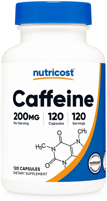 뉴트리코스트 카페인 캡슐 200mg 120정 1병, 120회분, 1개 - 쿠팡
