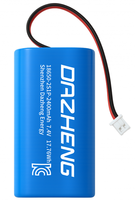 18650 리튬이온 배터리 충전지 7.4V 2S1P 2400mAh 7.2A 고방전 (S:직렬 P:병렬), 1개, 1개입