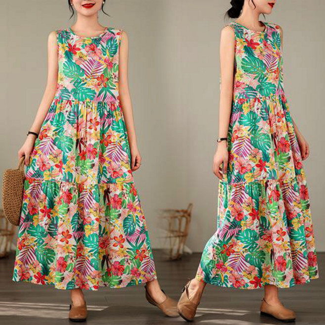 ZENCY 젠시 산티에 나시롱원피스 여성여름원피스 오버핏원피스