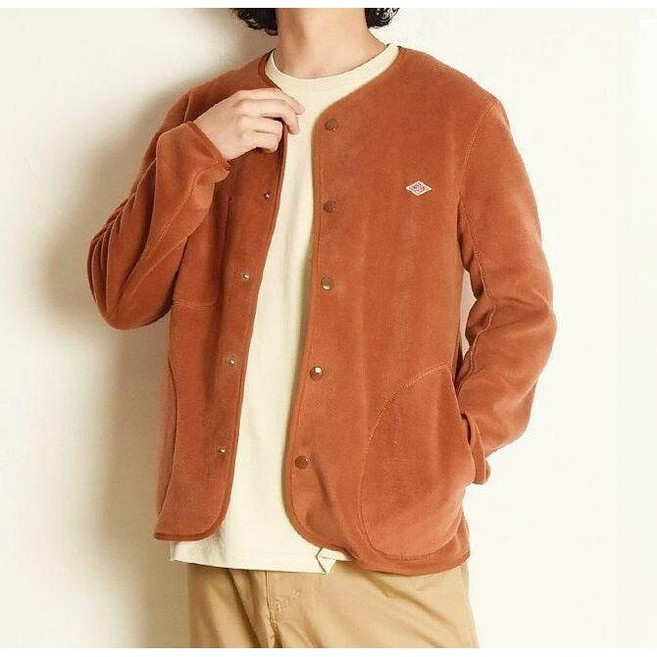 단톤 플리스 자켓 남성 노카라 후리스