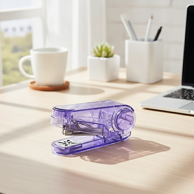 홈앤힐링 종이 호치케스 제본용 스테이플러 심 400개 포함, 1개, 코지 퍼플