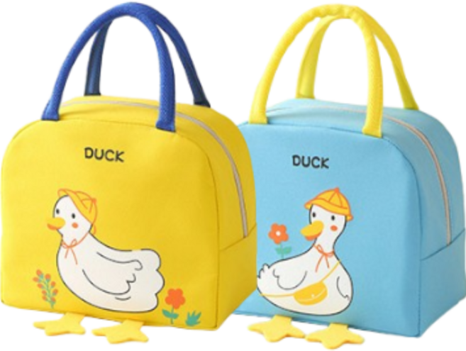 러버덕 도시락 가방, 1세트, 옐로우+블류