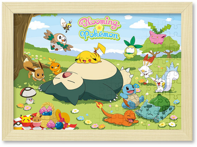 500피스 직소퍼즐+액자세트 - 포켓몬스터 블루밍 포켓몬 (액자포함), 단품, 1개