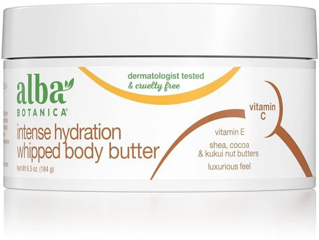 Alba Botanica Intense Hydration Whipped Body Butter 시어 코코아 쿠쿠이 너트 버터 6.5온스(포장은 다를 수 있음), 1, 184g - 쿠팡